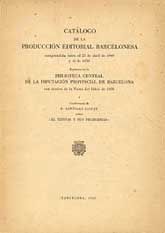 CATÁLOGO DE LA PRODUCCIÓN EDITORIAL BARCELONESA, 1949-1950