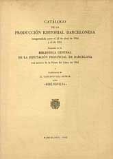 CATÁLOGO DE LA PRODUCCIÓN EDITORIAL BARCELONESA, 1950-1951