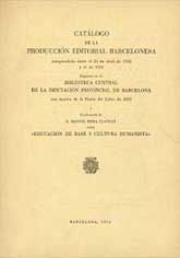 CATÁLOGO DE LA PRODUCCIÓN EDITORIAL BARCELONESA, 1952-1953