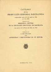 CATÁLOGO DE LA PRODUCCIÓN EDITORIAL BARCELONESA, 1953-1954