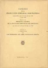CATÁLOGO DE LA PRODUCCIÓN EDITORIAL BARCELONESA, 1954-1955