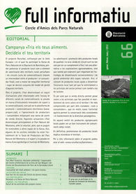 CERCLE D'AMICS DELS PARCS NATURALS: FULL INFORMATIU, NÚM. 66 (GENER, FEBRER, MARÇ, 2012)
