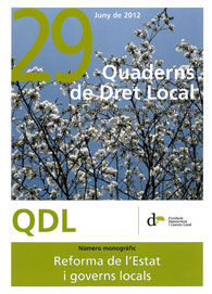 QUADERNS DE DRET LOCAL, NÚM. 29 (JUNY, 2012)