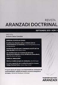 REVISTA DOCTRINAL ARANZADI , NÚM. 5 (SEPTIEMBRE 2013)