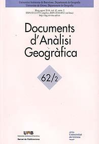 DOCUMENTS D'ANÀLISI GEOGRÀFICA, NÚM. 62/2 (MAIG-AGOST, 2016)