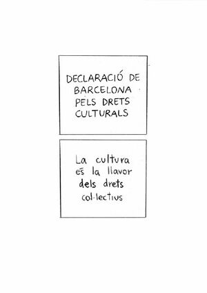 Declaració de Barcelona pels drets culturals