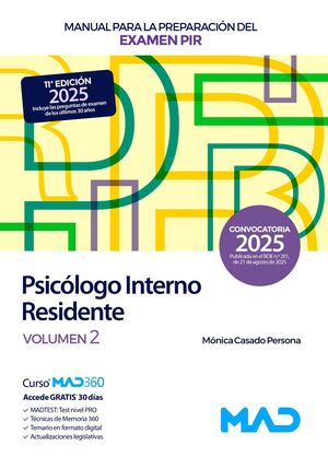 PIR (Psicólogo Interno Residente) (T2). Manual para la preparación del examen