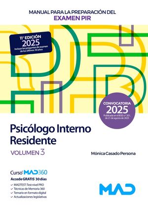 PIR (Psicólogo Interno Residente) (T3). Manual para la preparación del examen