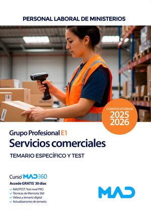Servicios comerciales (Grupo Profesional E1). Personal Laboral Ministerios