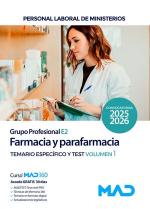 Farmacia y parafarmacia (T1) (Grupo Profesional E2). Personal Laboral Ministerios