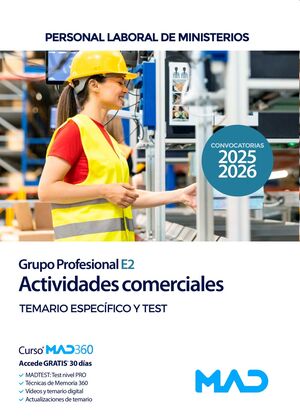 Actividades Comerciales (Grupo Profesional E2). Personal Laboral Ministerios