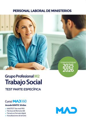 Trabajo Social (Test) (Grupo Profesional M2). Personal Laboral Ministerios