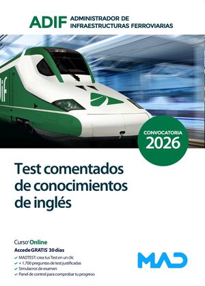 Administrador de Infraestructuras Ferroviarias (ADIF). Test comentados de conocimientos de inglés