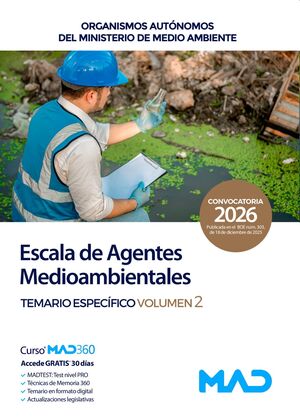 Escala de Agentes Medioambientales. Temario Específico volumen 2