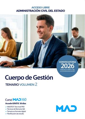 Cuerpo de Gestión (T2) de la Administración Civil (acceso libre). Administración General del...