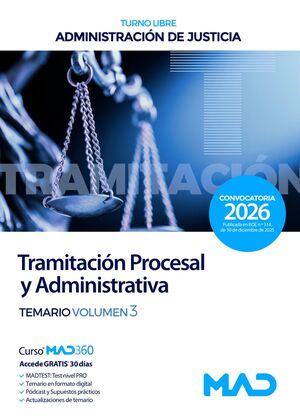 Cuerpo de Tramitación Procesal (T3) y Administrativa (turno libre)