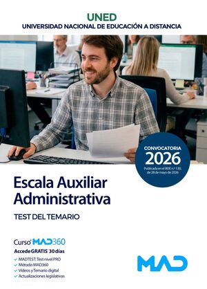 Escala Auxiliar Administrativa (Test) Universidad Nacional Educación a Distancia (UNED)
