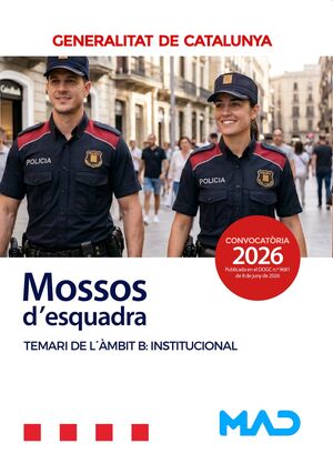 Mossos d'Esquadra. Temari de l'àmbit B: Institucional