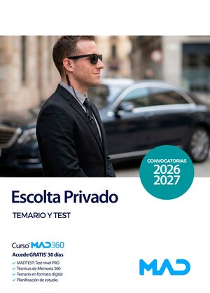 Escolta privado. Temario y test. Ministerio del Interior