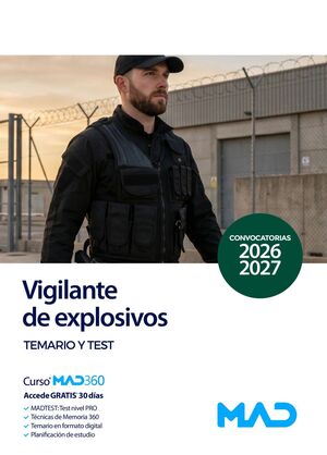 Vigilante de explosivos. Temario y test. Ministerio del Interior
