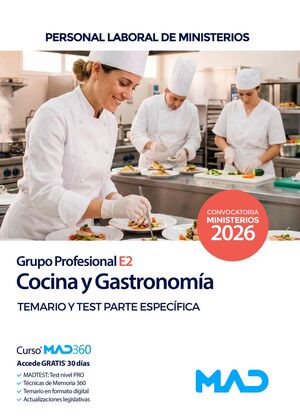 Cocina y Gastronomía (Grupo Profesional E2). Personal Laboral de Ministerios